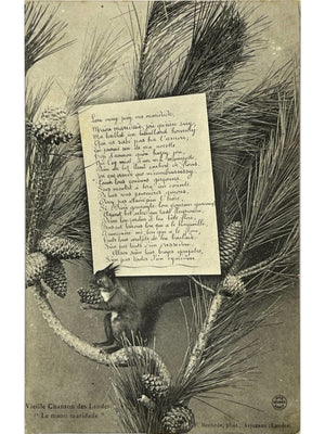 Carte postale – Arjuzanx – Vieille chanson des Landes « Le maou maridade » – F. Bernède