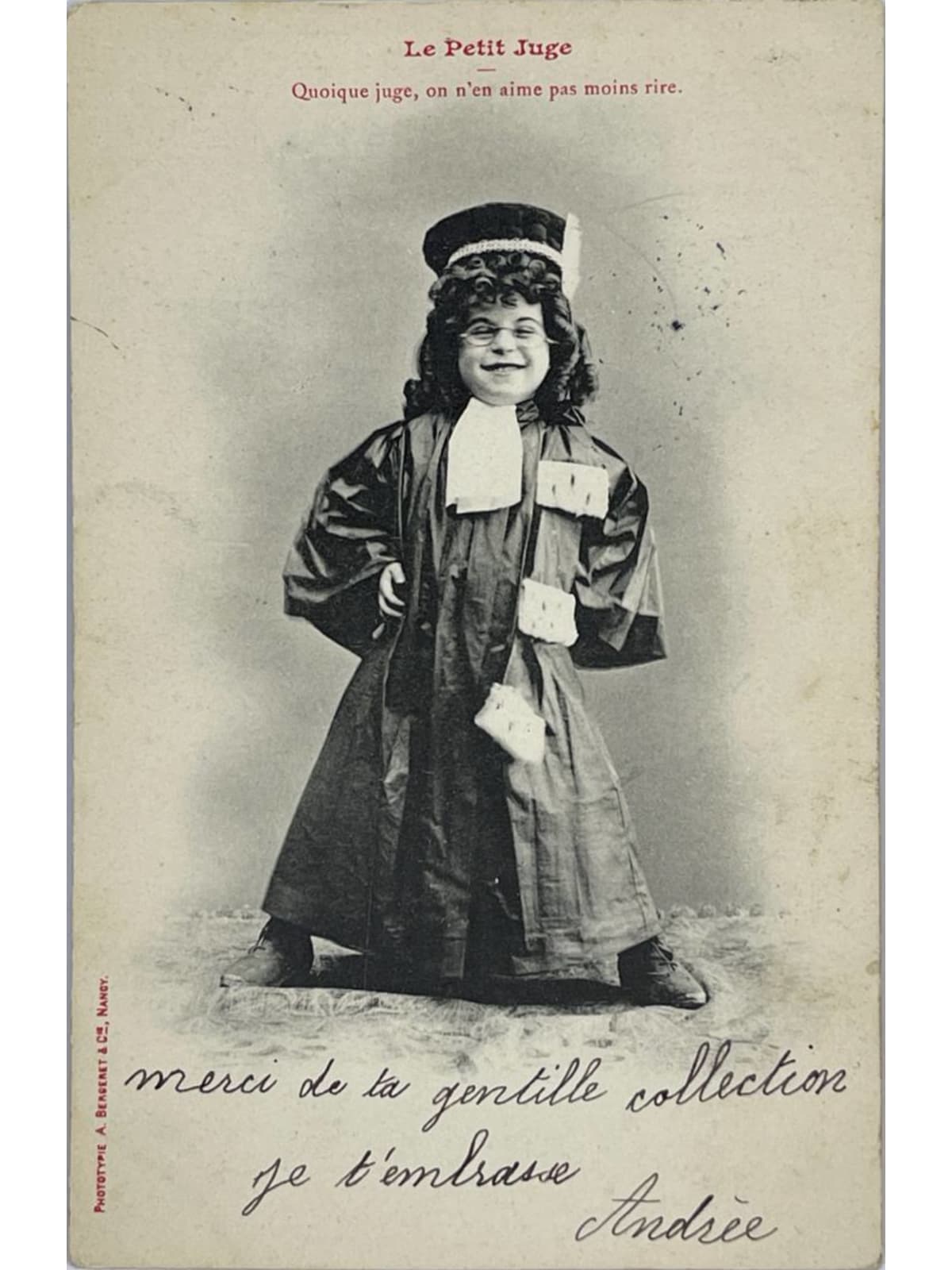 Recto de la carte postale