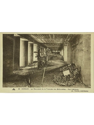 Verdun – Monument de la Tranchée des Baïonnettes, vue intérieure – CPA n° 60
