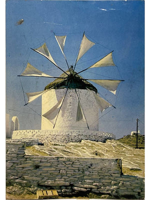 Mykonos – Moulin à vent – Carte postale couleur, 1980