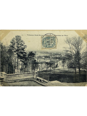 Villeneuve-Saint-Georges – Panorama sur Paris – CPA 1906