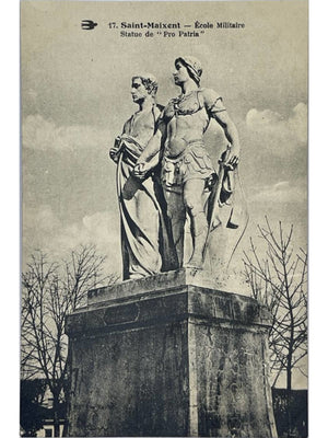 Saint-Maixent-l'École – École militaire, statue Pro Patria – Carte postale ancienne