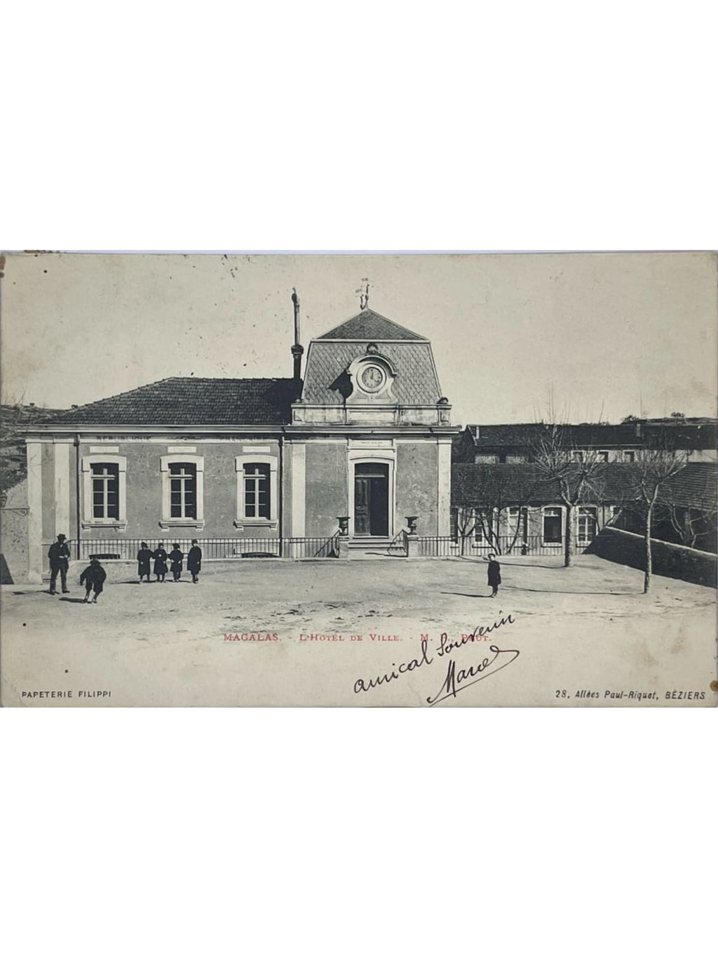 Recto de la carte postale