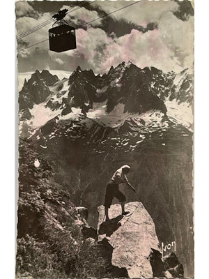 Carte postale – Chamonix-Mont-Blanc – Planpraz, téléphérique et Aiguilles – Yvon vers 1951
