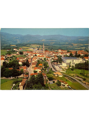 Carte postale – Vernoux-en-Vivarais – Vue générale et église – Ardèche