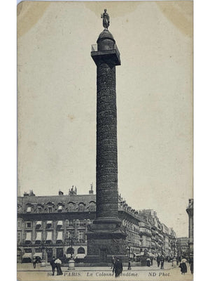 Paris – Place Vendôme et colonne Vendôme – ND Phot. – CPA ancienne