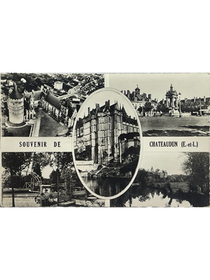 Châteaudun (Eure-et-Loir) – Souvenir multivues et château – CPSM 1953