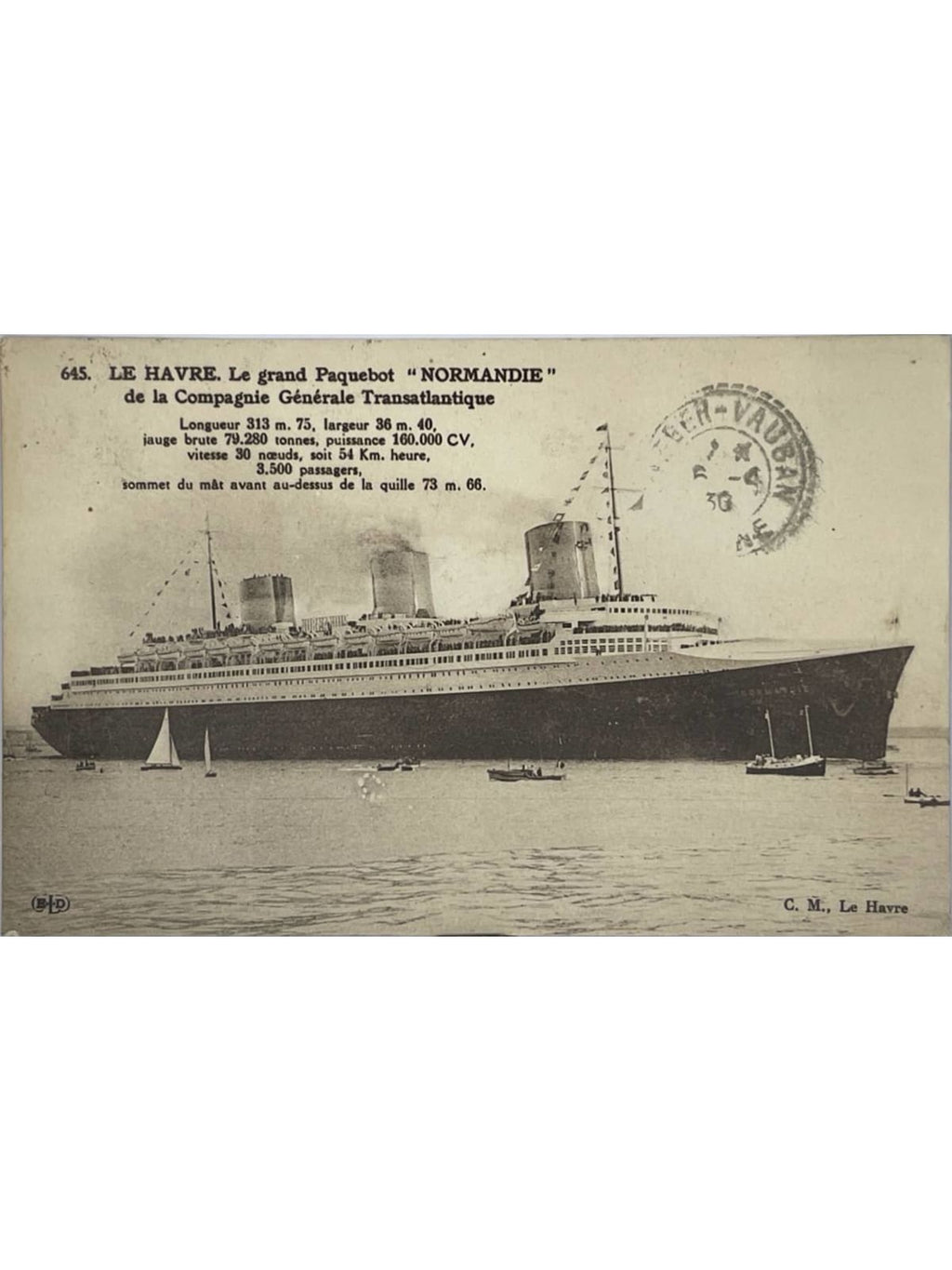 Recto de la carte postale