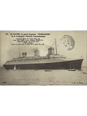 Le Havre – Paquebot Normandie de la Compagnie Générale Transatlantique – CPA n° 645