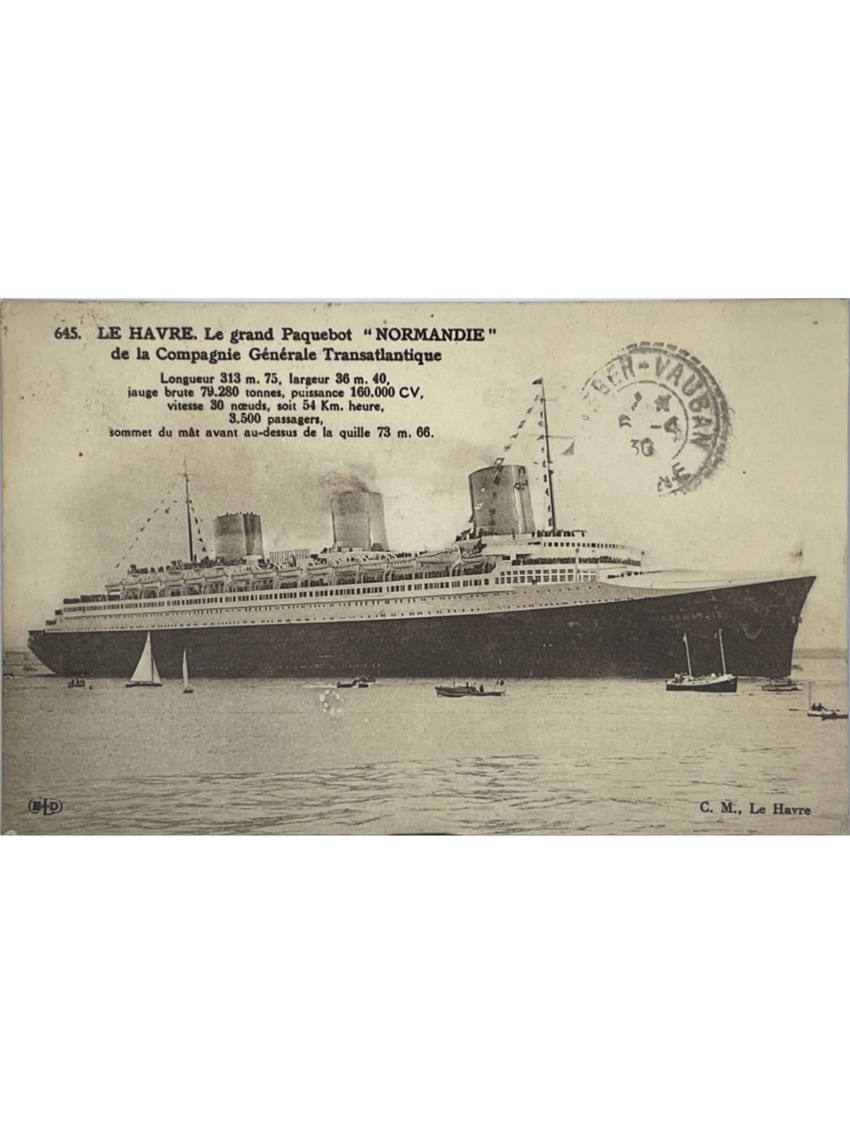 Recto de la carte postale