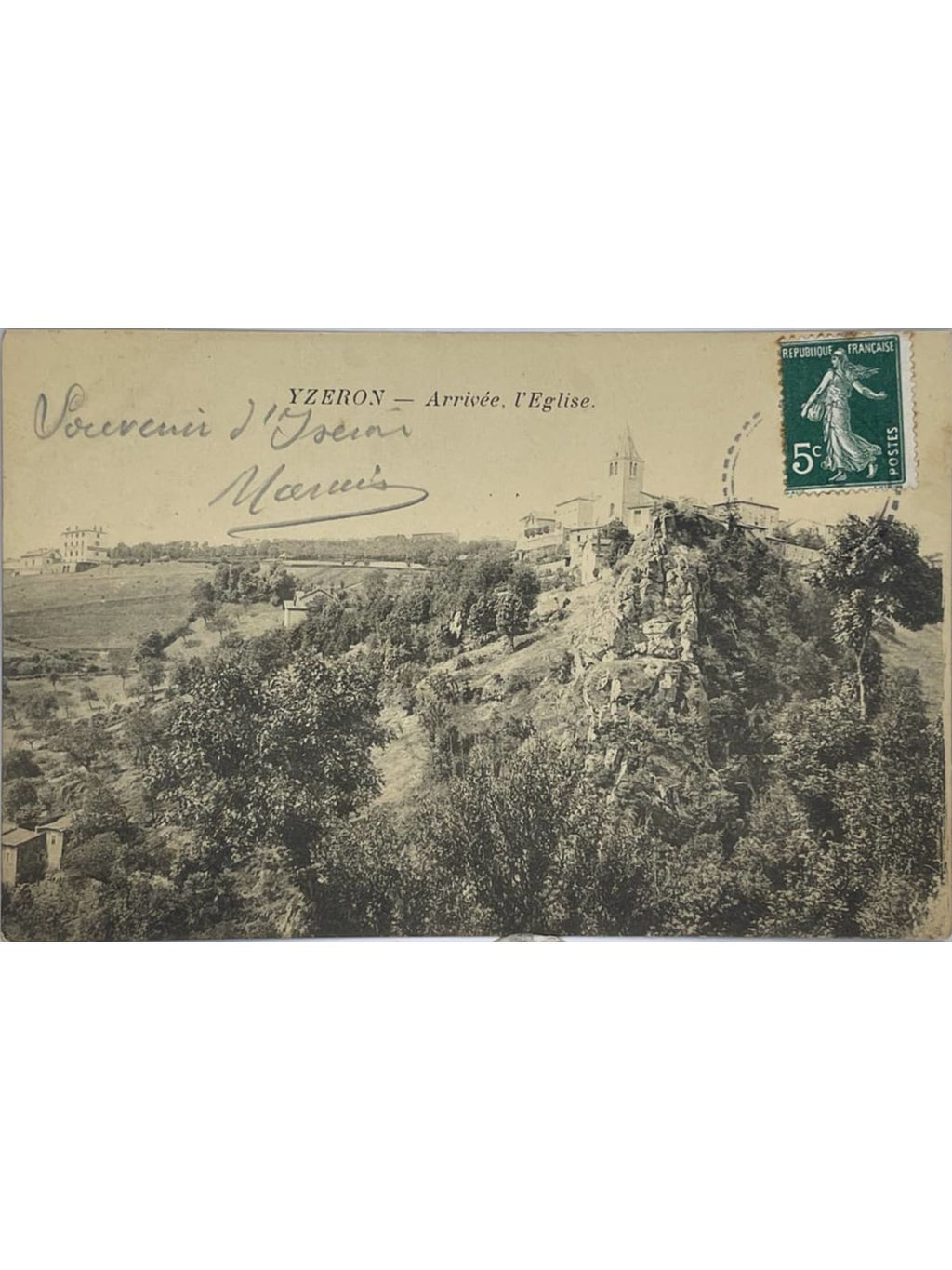 Recto de la carte postale