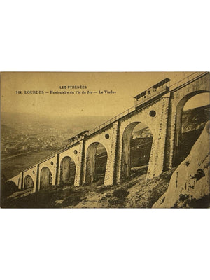 Lourdes – Funiculaire du Pic du Jer sur le viaduc – CPA n° 144