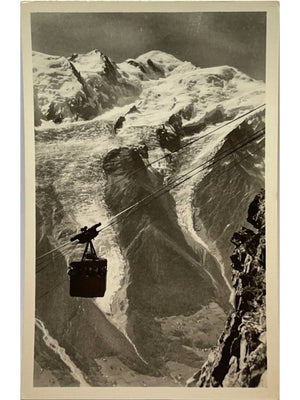 Carte postale – Chamonix-Mont-Blanc – Téléférique du Brévent et massif du Mont-Blanc
