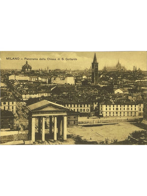 Milan – Panorama depuis l’église San Gottardo – CPA ancienne