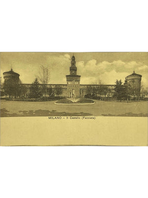 Milan – Castello Sforzesco, façade principale – CPA ancienne