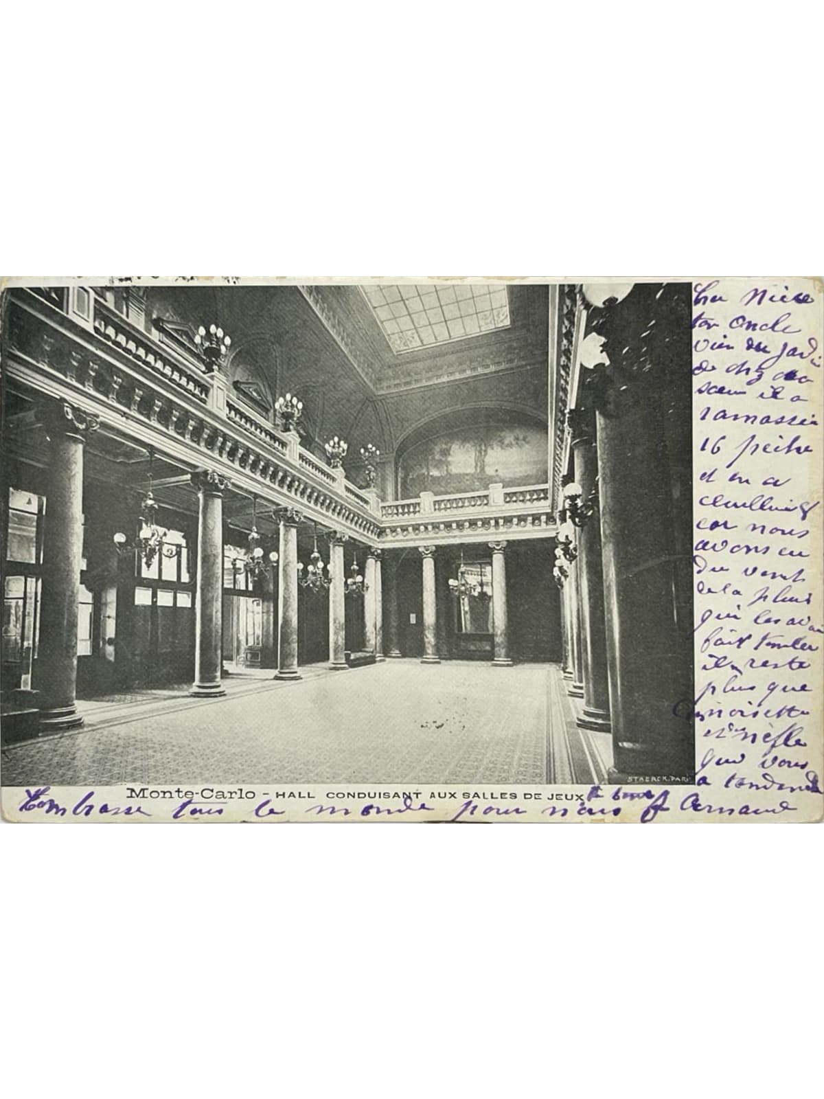 Recto de la carte postale
