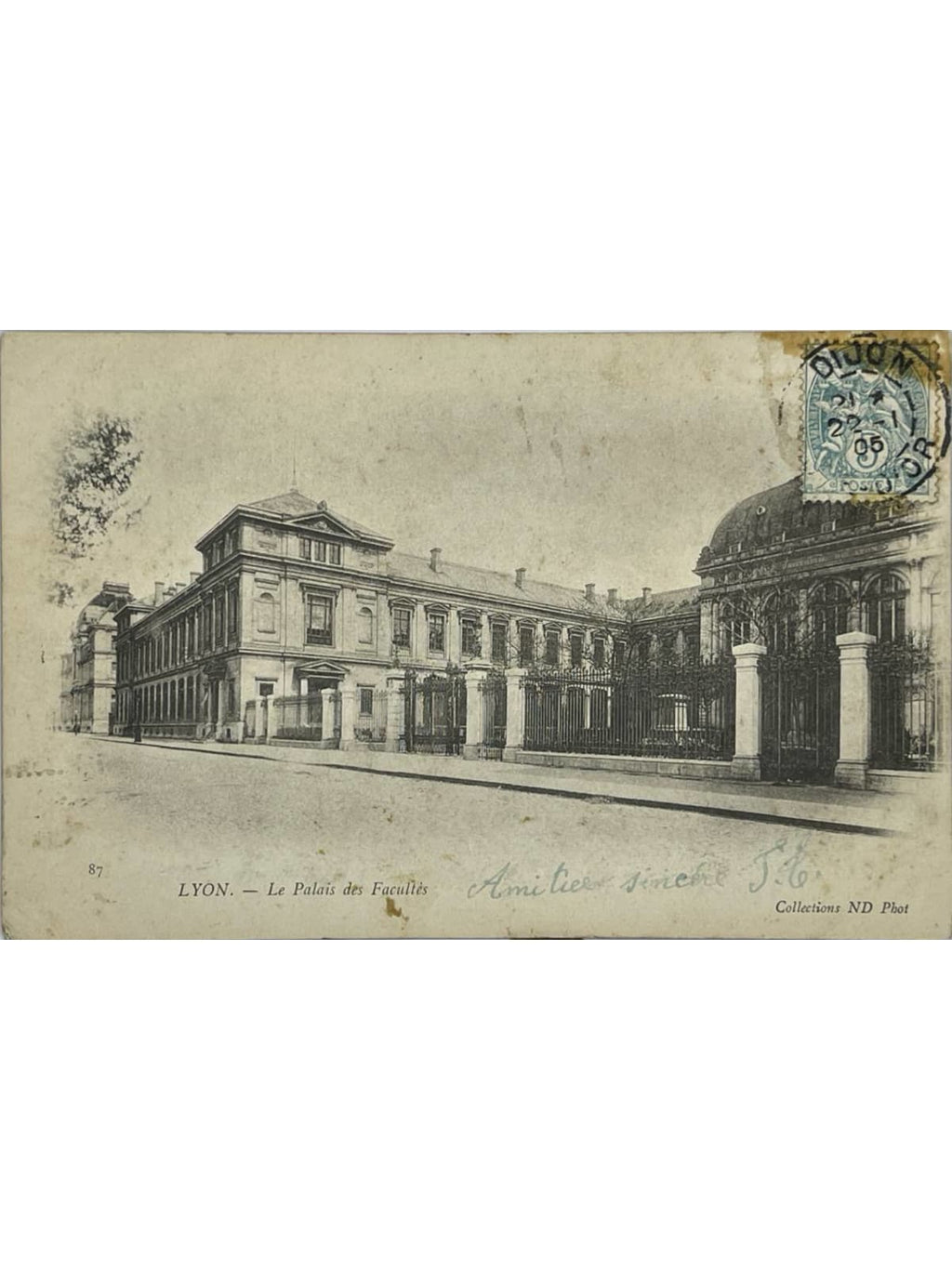 Recto de la carte postale