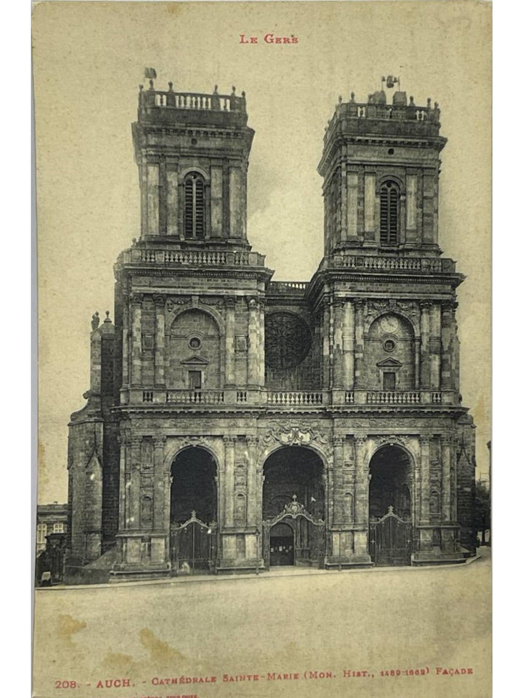 Recto de la carte postale