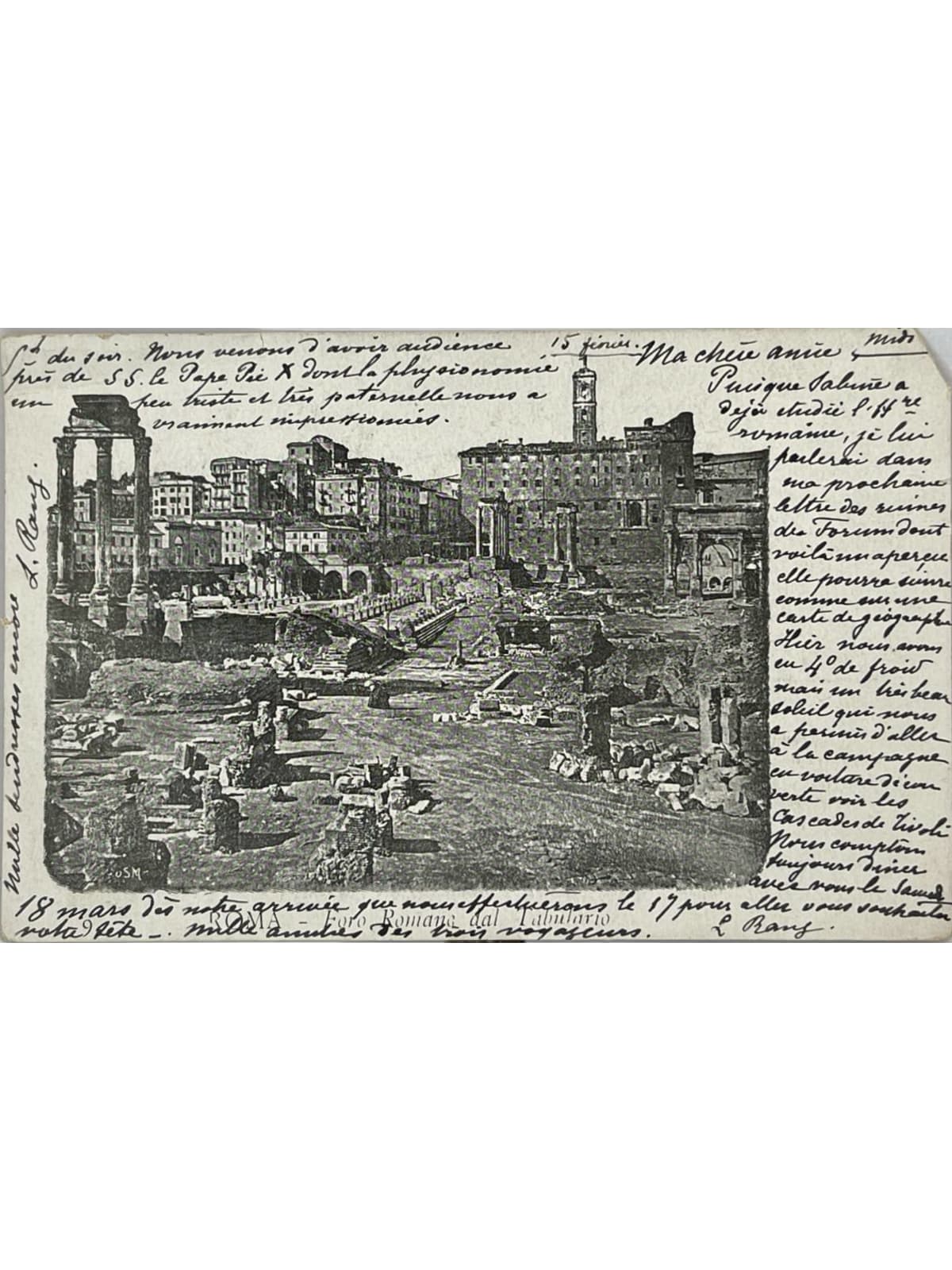 Recto de la carte postale