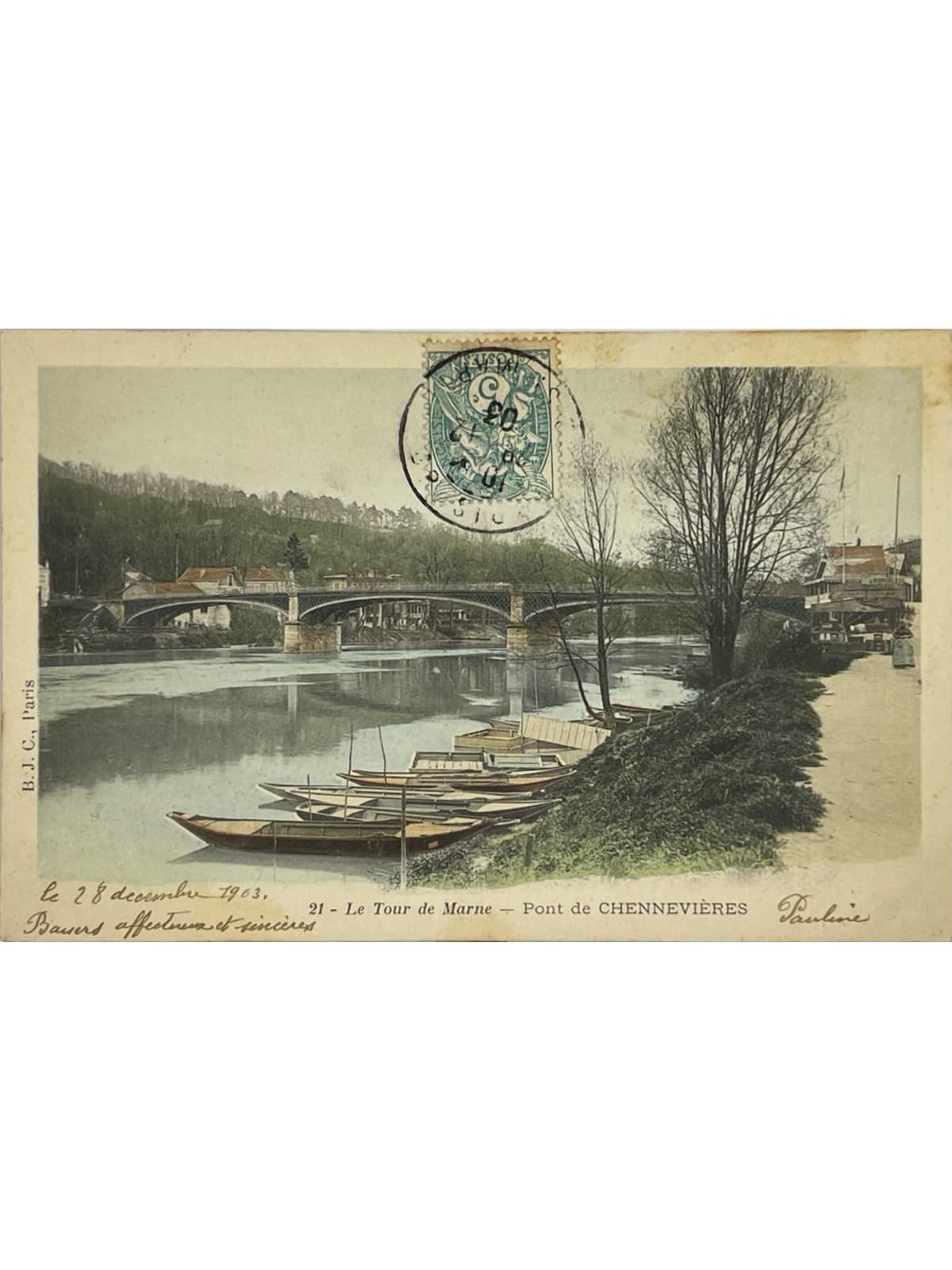 Recto de la carte postale