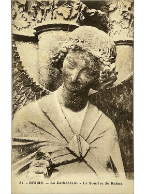 Reims – Cathédrale Notre-Dame, Le Sourire de Reims – CPA n°82