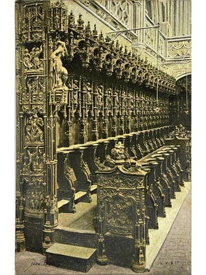 Amiens – Cathédrale Notre-Dame, stalles du chœur – CPA ancienne
