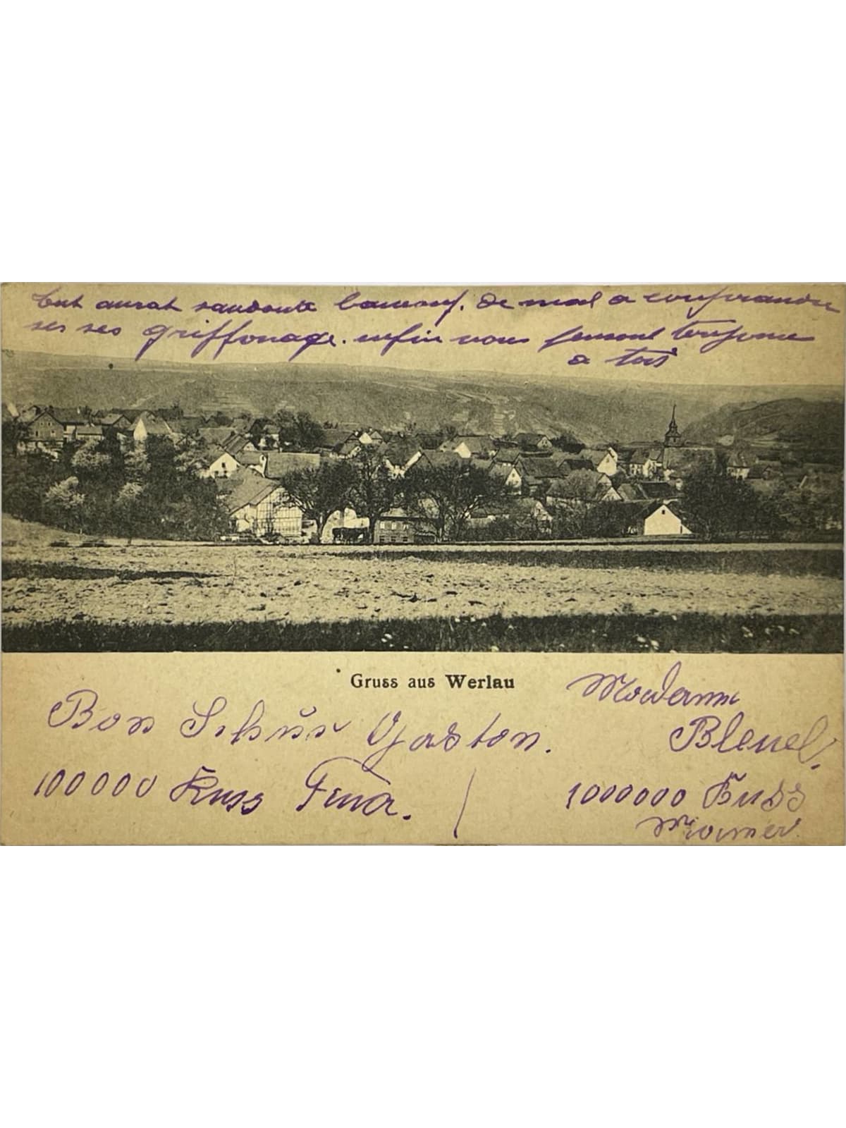 Recto de la carte postale