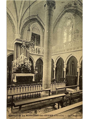 La Bussière-sur-Ouche – Intérieur de la chapelle de l'abbaye – CPA