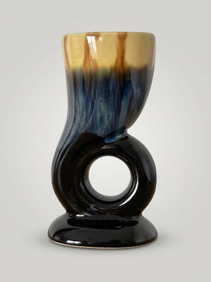 Petit vase ajouré Alpho n° 339 en céramique émaillée – vers 1960-1970 – 13 cm