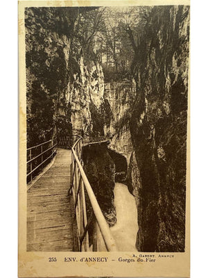 Lovagny – Gorges du Fier et passerelle – CPA n°255