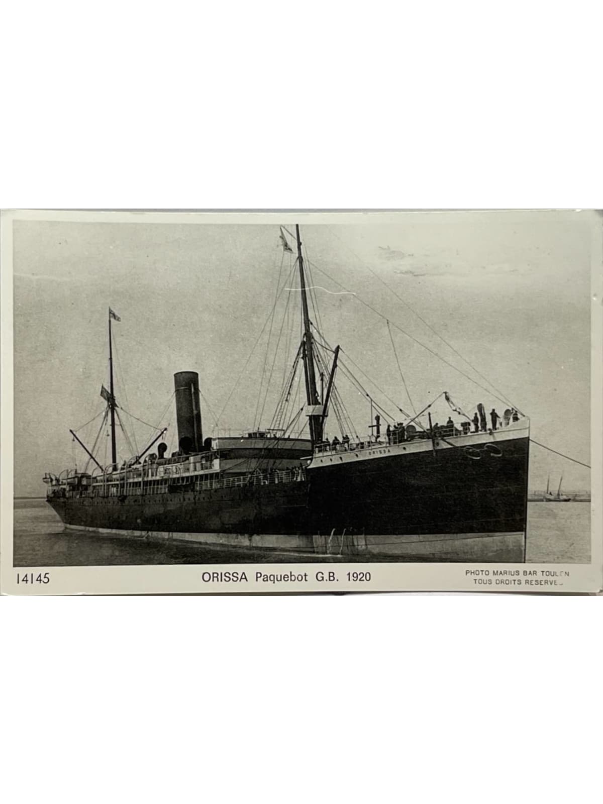Recto de la carte postale