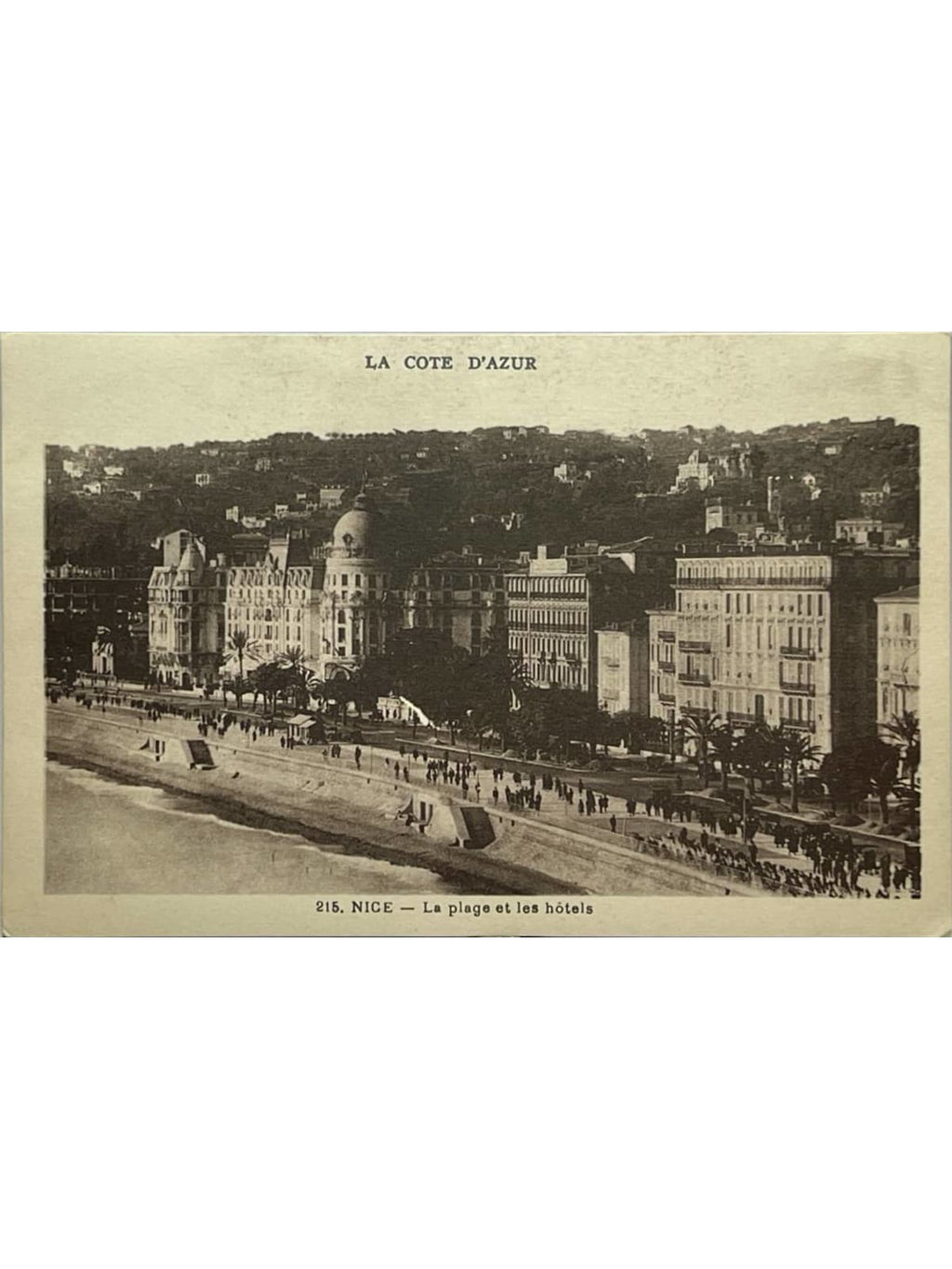 Recto de la carte postale