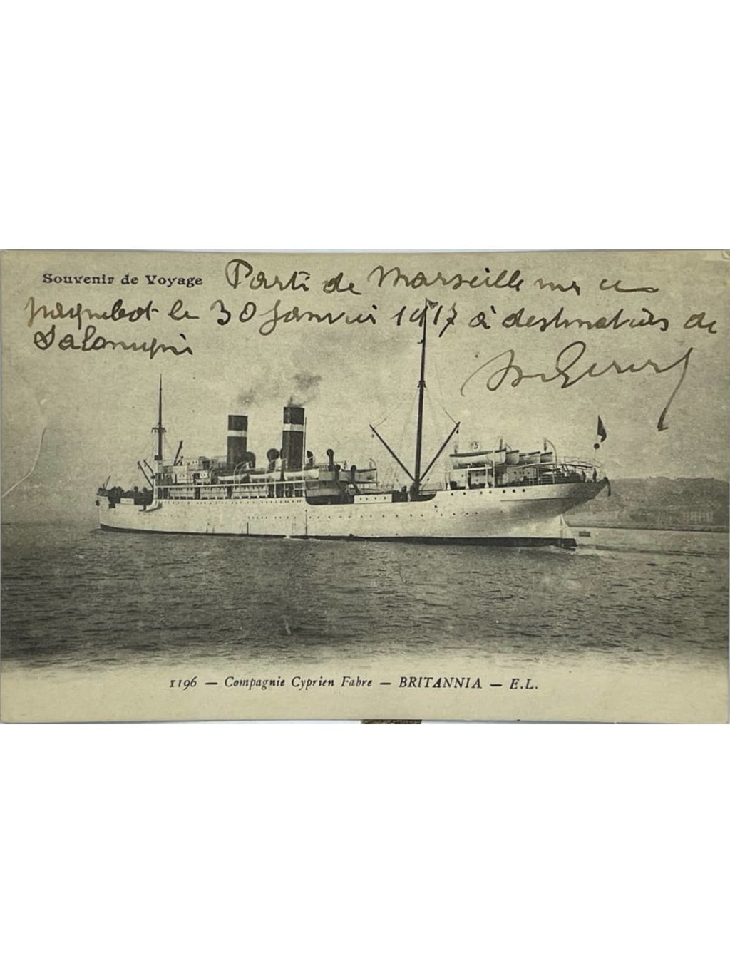 Recto de la carte postale