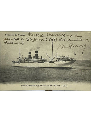 CPA Compagnie Cyprien Fabre – Paquebot Britannia – Marseille, 1913