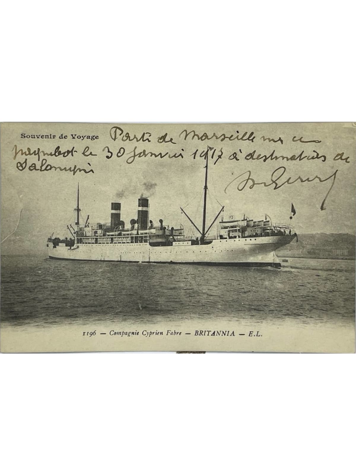 Recto de la carte postale