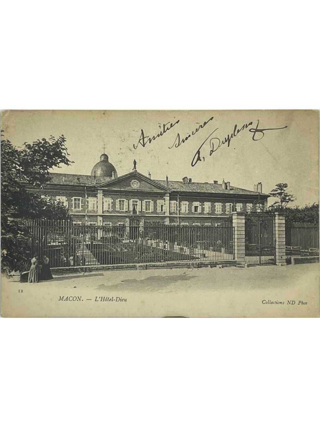 Recto de la carte postale