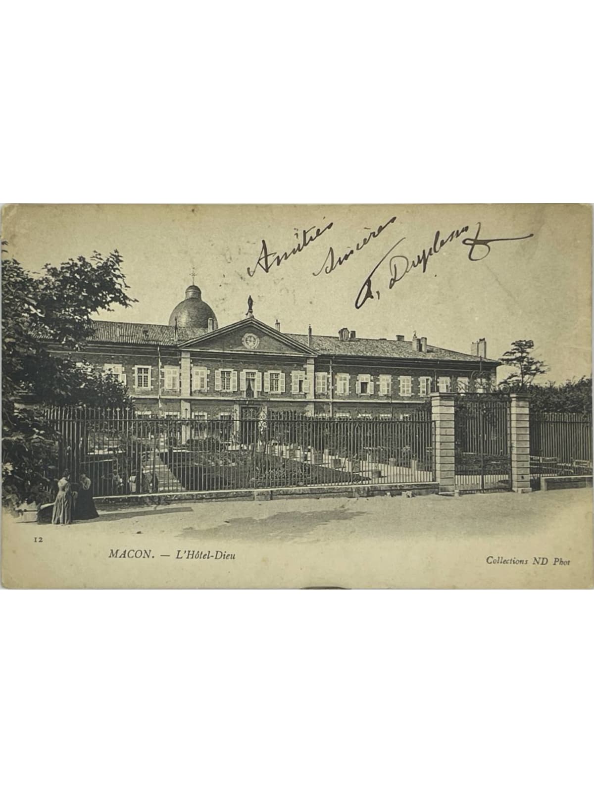 Recto de la carte postale