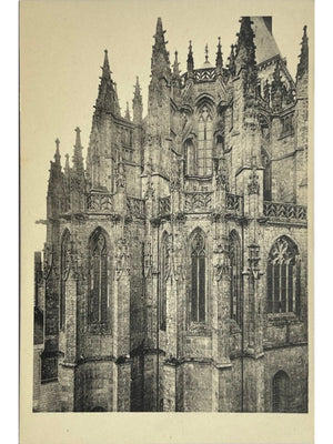Le Mont-Saint-Michel – Chevet de l'église abbatiale – Carte postale ancienne n° 19