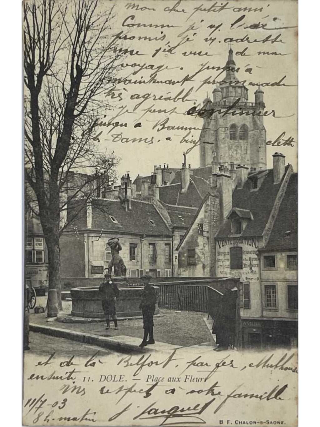 Recto de la carte postale