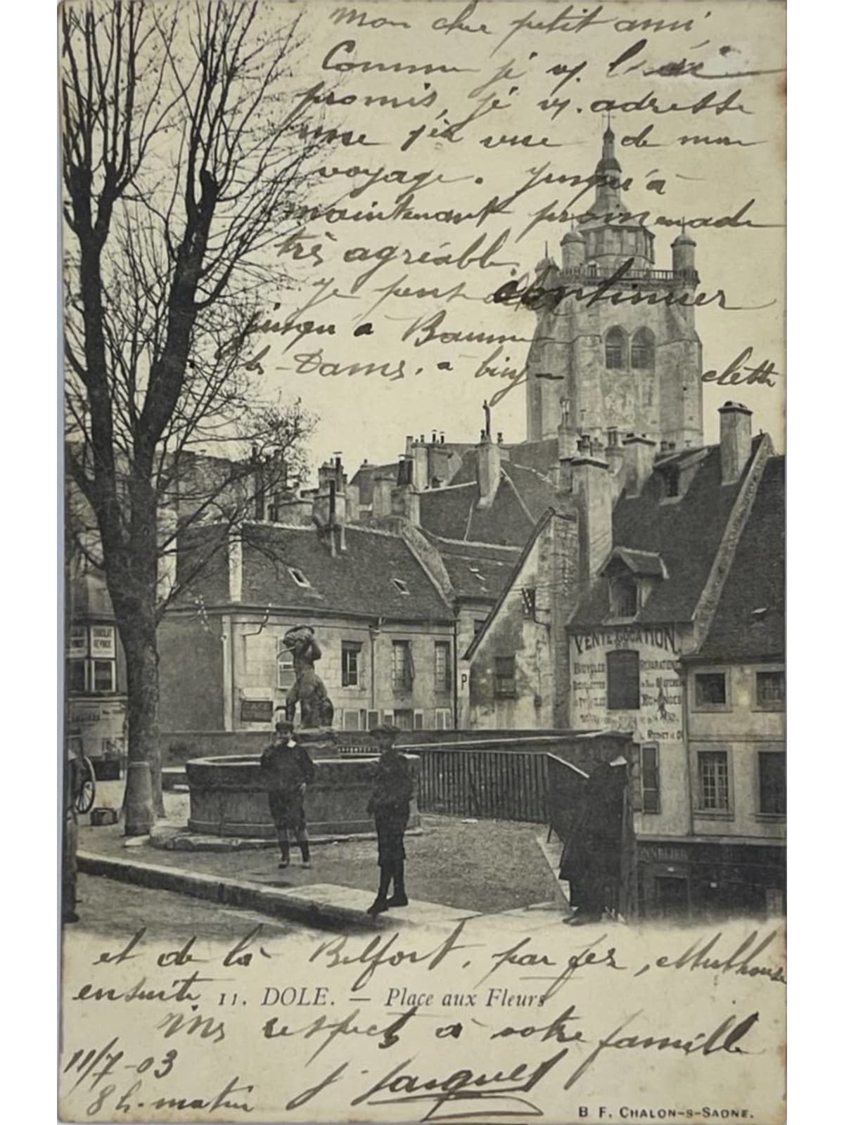 Recto de la carte postale