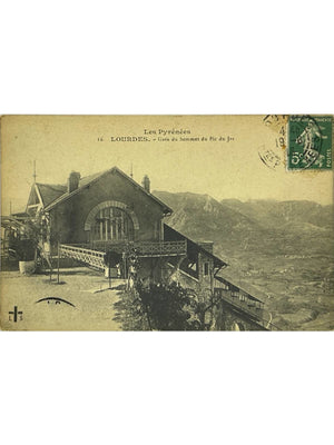 Lourdes – Gare du sommet du Pic du Jer – CPA ancienne
