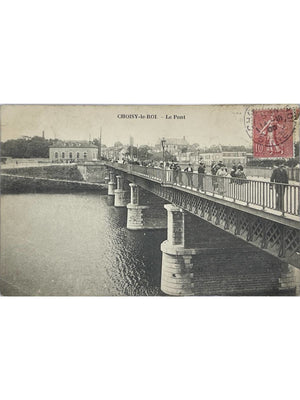 Choisy-le-Roi (94) – Le Pont animé sur la Seine – CPA ancienne