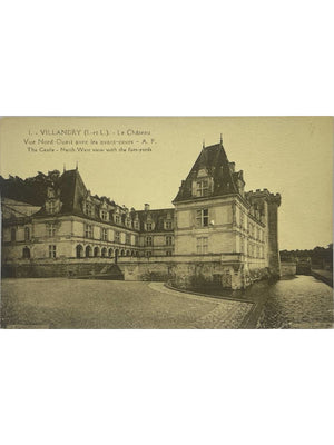 Villandry – Le château, vue nord-ouest et avant-cours – CPA ancienne