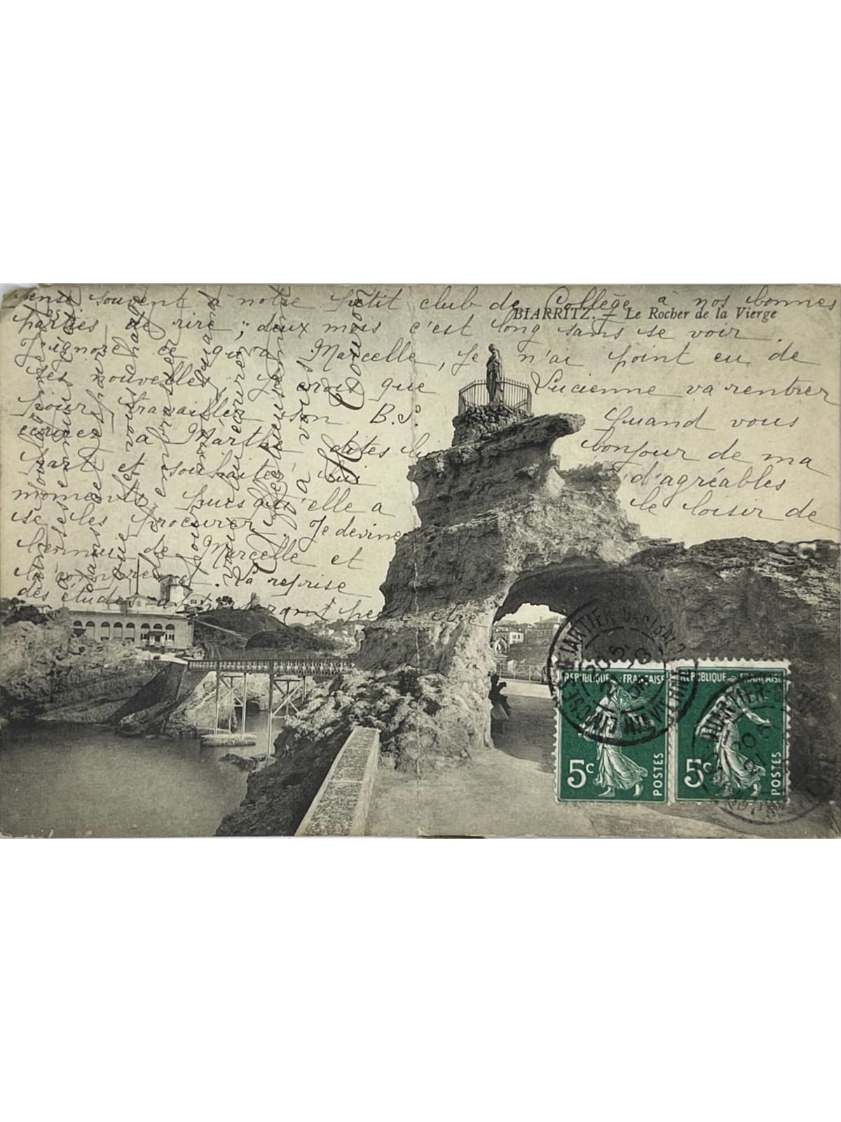 Recto de la carte postale