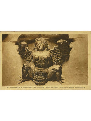 Saint-Bertrand-de-Comminges – Cathédrale, miséricorde Femme Chauve-Souris – CPA n°32