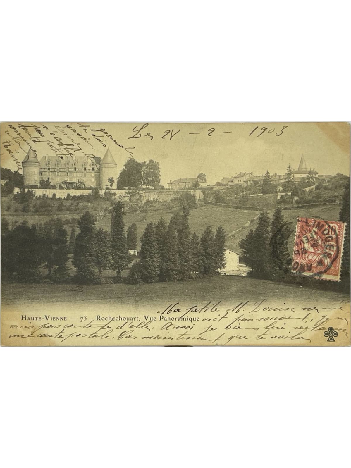 Recto de la carte postale