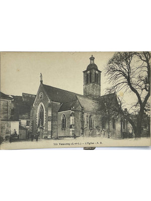 Vouvray – L'Église – CPA n° 709, éditeur A. B.