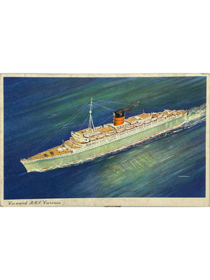 Carte postale – Paquebot Cunard RMS Caronia – illustration de C. E. Turner