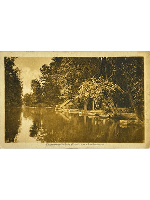 Cloyes-sur-le-Loir – Les Graviers, rivière et barques – CPA ancienne
