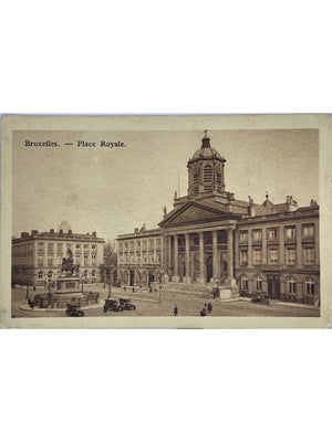 Bruxelles – Place Royale et église Saint-Jacques-sur-Coudenberg – CPA ancienne